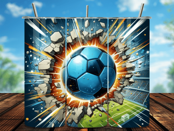 3D Blue Soccer Stadium Break Tumbler Wrap: A Comprehensive Guide to Digital Sublimation Designs