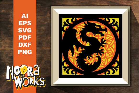 3D Dragon Mandala Shadow Box SVG: A Guide to Layered Art