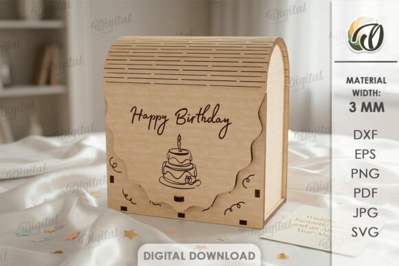 3D Gift Box Laser Cut Happy Birthday SVG Evaluation