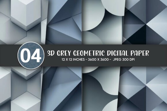 3D Grey Geometric Digital Paper: A Smart Design Choice for Creative Projects