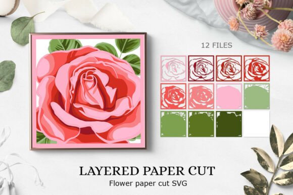 3D Red Rose SVG Red Roses Layered Paper: A Guide to Depth and Elegance