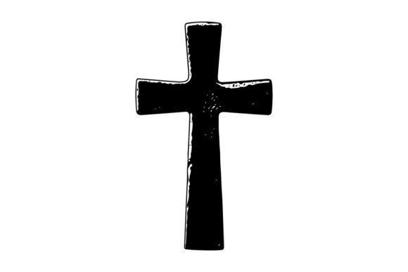 3D Wooden Cross Symbol Isolated on White