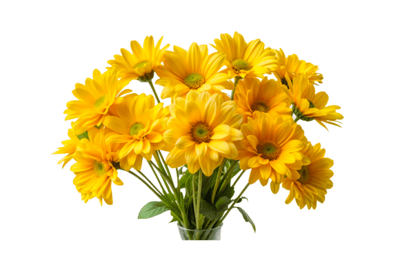 Beautiful Bouquet of Yellow 3D Rendering – Creative Design Potential Unleashed