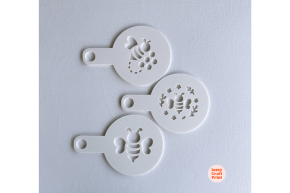 Bee Coffee Stencils 3D Print File: Elevating Your Latte Art with Nature-Inspired Design