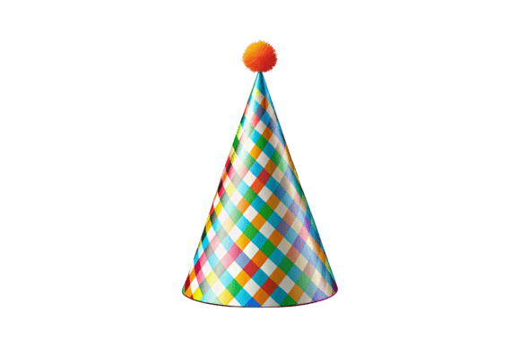 Birthday Violet Hat Clipart 3D PNG
