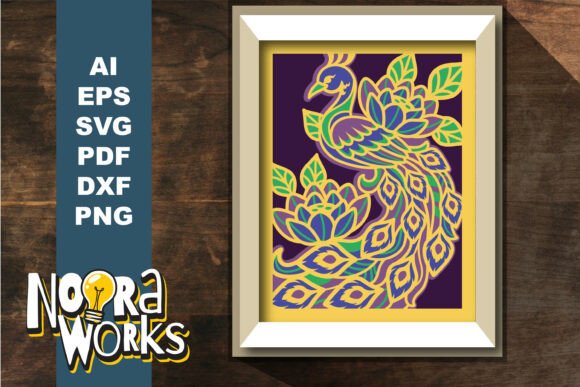 Bringing the Carnival to Life: The Magic of the Peacock Mardi Gras 3D Shadowbox SVG