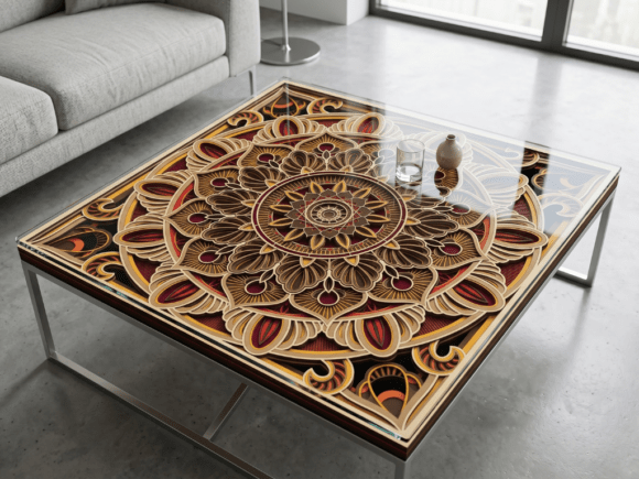 Coffee Table Design 5: A Layered Geometric Masterpiece