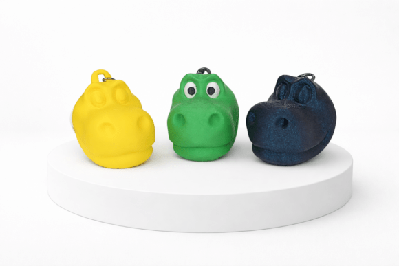 Cute T-rex Keychain 3D Model for 3D Printing