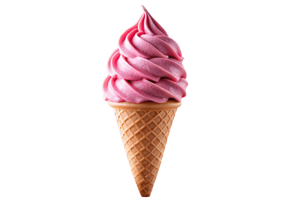 Delicious Strawberry Ice Cream 3D Icon: A Versatile Design Asset