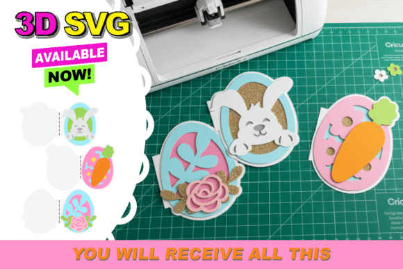 Easter Egg Card 3D SVG: Design & Use