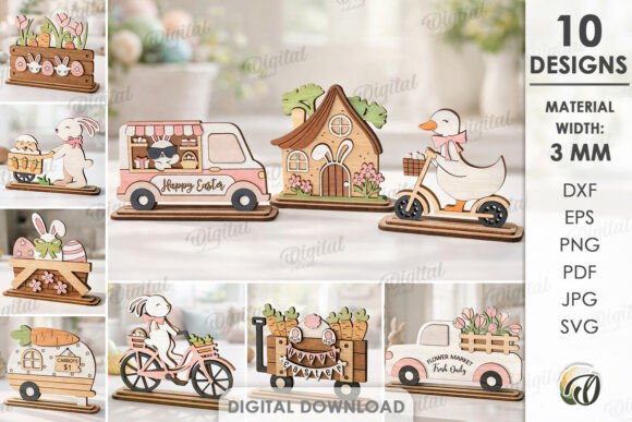 Elevating Holiday Decor with the 3D Easter Stands Bundle Laser Cut: A Digital Design Revolution