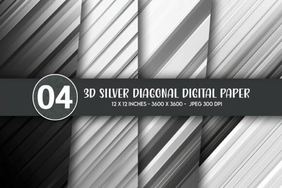 Exploring the Versatility of 3D Silver Diagonal Digital Paper for Creative Projects