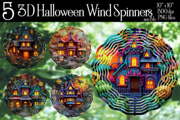 Halloween 3D Style Wind Spinners S6: A Creative Resource for Crafters, Makers, and Small Business Owners