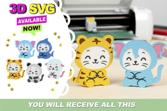 Kittens in Disguise 3D SVG: A Guide to Layered Crafting