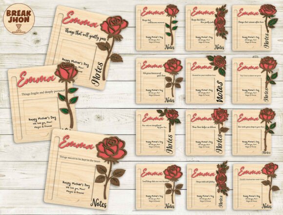 Layered Rose Name Sign SVG Design