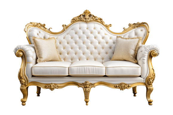 Luxurious Sofa 3D Rendering PNG: A Design Asset for Versatile Creativity