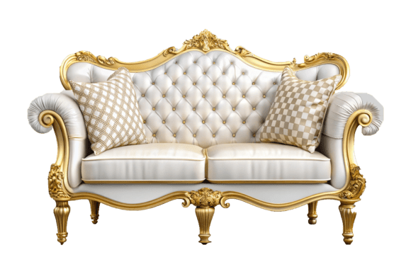 Luxury Sofa for Home Decoration 3D Icon – Elevating Design Projects with High-Quality Graphics