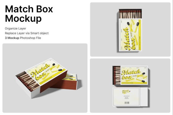 Matchbox 3D Mockup: Elevating Brand Presentation with Realistic Packaging Design