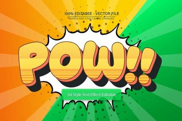 Pow Comic Pop Art 3D Text Effect: A Flexible Design Asset for Creative Professionals