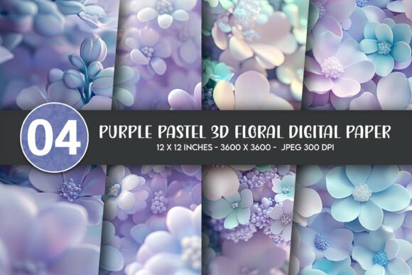 Purple Pastel 3D Floral Digital Paper: A Practical Evaluation
