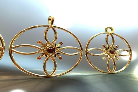 Round Design Pendant Earring: A Versatile Model for Creators and Entrepreneurs