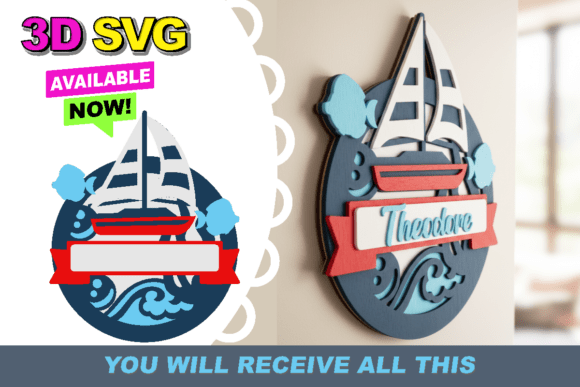 Sail Into Style: The Ultimate Guide to Nautical Baby Name Sign 3D SVG Files