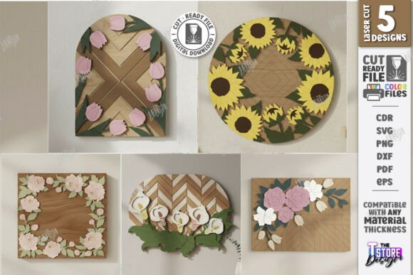 Transform Your Space with the 3D Floral Wall Art Laser Cut Bundle CNC