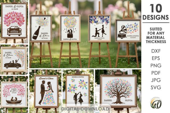 Transform Your Wedding with the 3D Wedding Guest Decors Bundle Laser Cut